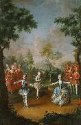 Johann Georg Weikert Fete Organized to Celebrate Spain oil painting artist